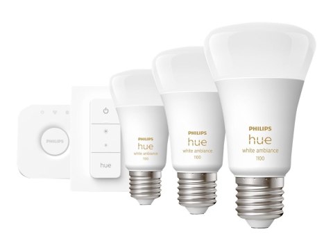 Philips Hue Philips Hue | WA Starter Kit 11W A60 E27 3szt, Bridge, Switch | E27 | 11 W | Ciepła do chłodnej bieli 2200-6500K + 16 milionów k