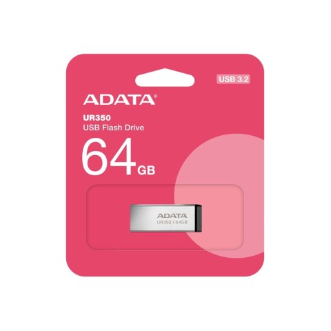 ADATA ADATA | Pamięć Masowa USB | UR350 | 64 GB | USB 3.2 Gen1 | Czarny