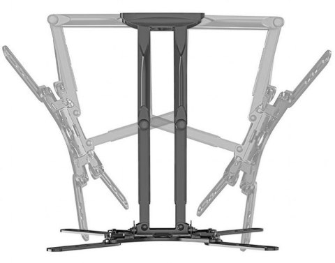 Gembird Uchwyt ścienny do monitorów - Gembird WM-60ST-01 - Regulowane kąty - 32-60 cali - Maksymalne obciążenie 36.4 kg - Kolor czarny