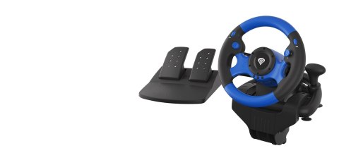 Kierownica Do Gry Genesis Seaborg 350 | niebiesko-czarnaPV | koło wyścigowe