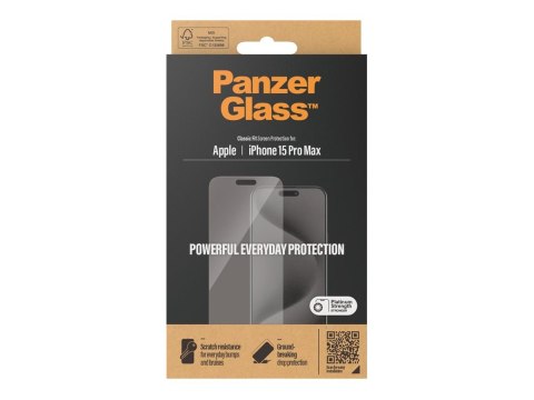 PanzerGlass | Ochraniacz ekranu | Apple iPhone 15 Pro Max | Przezroczysty