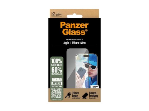 PanzerGlass Ochraniacz ekranu PanzerGlass iPhone 16 Pro | Ultra-Wide Fit