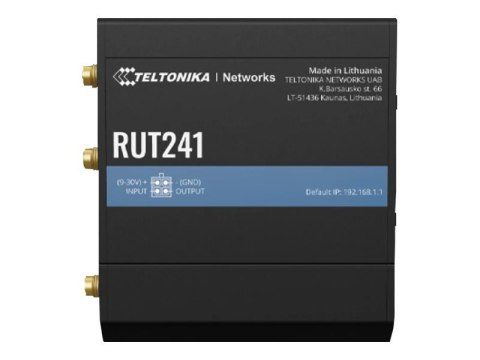 Teltonika Router LTE | RUT241 | 802.11n | 10/100 Mbit/s | Porty Ethernet LAN (RJ-45) 2 | Obsługa sieci mesh Nie | MU-MiMO Nie | 2G/3G/4G |