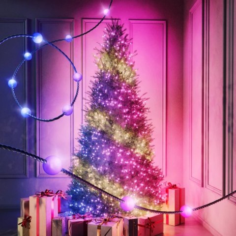 Twinkly Twinkly Candies 100 diod LED RGB w kształcie pereł, zielony przewód, USB-C|Twinkly