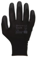 Rękawice Robocze MERCATOR Tech Black+Black PU - 1 Para (9 - L)
