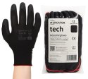 Rękawice Robocze MERCATOR Tech Black+Black PU - 12 Par (9 - L)