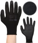 Rękawice Robocze MERCATOR Tech Black+Black PU - 120 Par (8 - M)