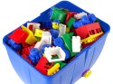 Kuferek Duży z Kolorowymi Klockami K2 280 Elementów Niebieski