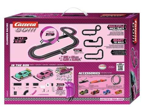 Tor samochodowy z pojazdami girls power racing 4,9m