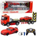 Zestaw Laweta Zdalnie Sterowana RC Auto Sportowe Osobowe Czerwone 1:16