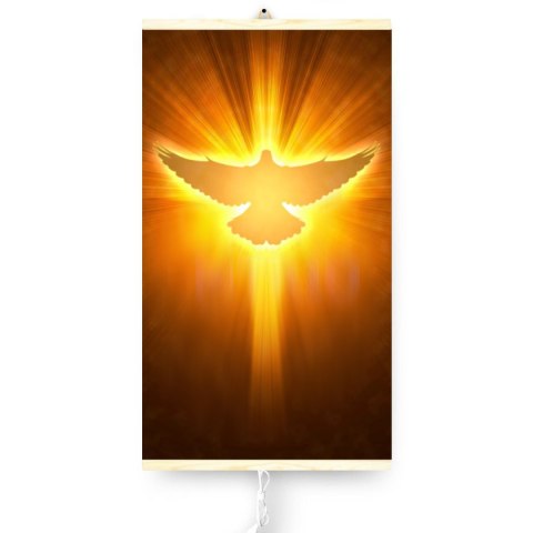 Grzejnik na podczerwień - giętki panel grzewczy 430W TRIO wzór 12 gołąb, wymiary 100x57cm z regulatorem