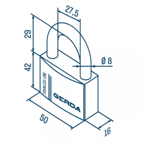 GERDA KŁÓDKA PAŁĄKOWA STAL NIERDZEWNA KNP S50