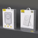 Powerbank K28 10000mAh z MagSafe z metalową obudową i podstawką PD 22.5W - srebrny