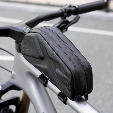 Torba rowerowa usztywniana wodoodporna na ramę 1.4l - czarna