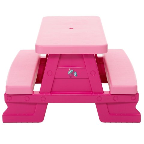 Zestaw Stolik Ogrodowy z Ławeczkami Dla Dzieci Dorex Różowy