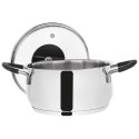 Garnek stalowy ze szklaną pokrywką DALIE 16 cm, 1,8 l