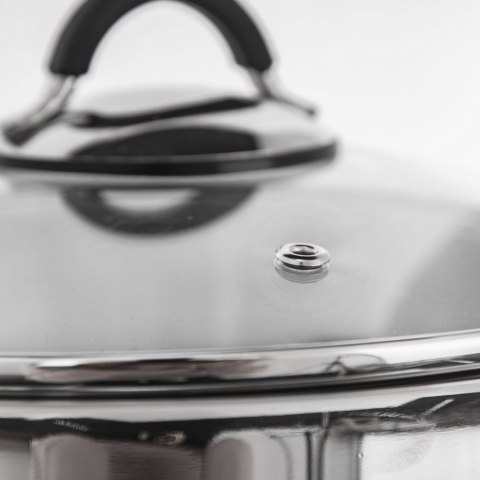 Garnek stalowy ze szklaną pokrywką DALIE 16 cm, 1,8 l