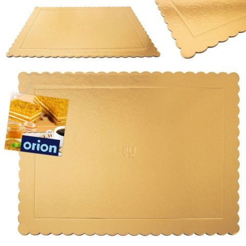 Podkład pod Tort Prostokąt Złoty 40 x 30 cm ORION do Transportu
