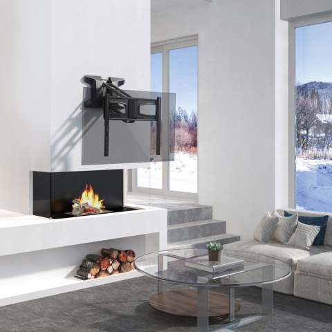 Uchwyt elektryczny do TV nad kominek Maclean, max VESA 600x400, pilot wifi, 37"-70", max 35kg, MC-891