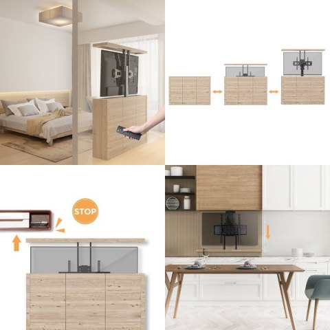 Uchwyt elektryczny wysuwany do telewizora Maclean, 37''-65'', VESA 600x400, max 50kg, MC-866