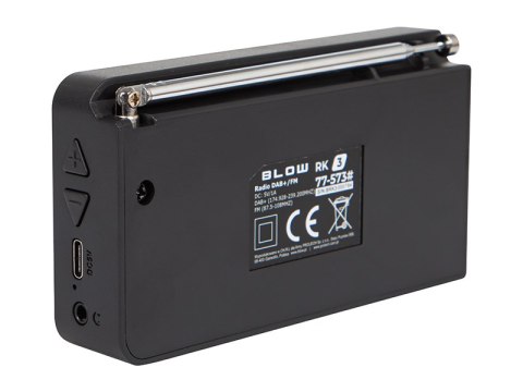 77-573# Radio przenośne kuchenne fm/dab+ blow rk3 bt czarne