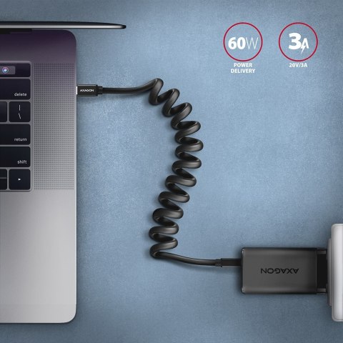 AXAGON AXAGON Twister Cable, 0.6 m | BUCM-CM10TB | USB Type C to USB Type C
