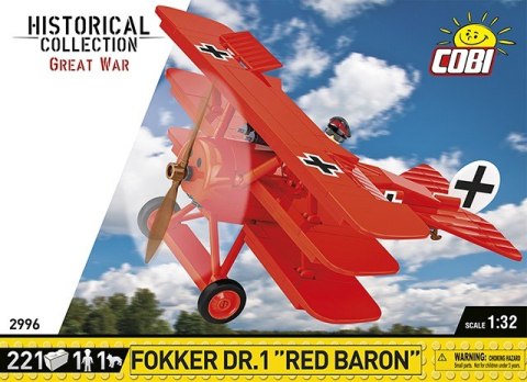 Klocki fokker dr.1 czerwony baron 221 klocków