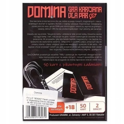 Gra Karciana Dla Dorosłych - DOMINA
