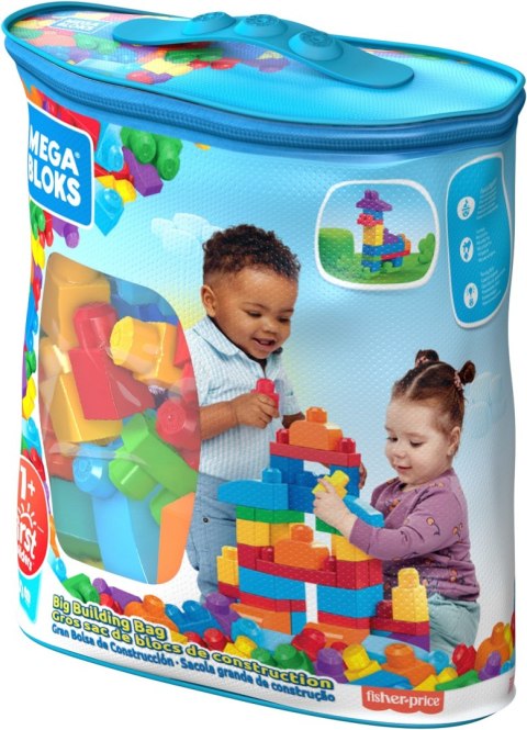 MEGA BLOKS klocki 60el torba niebieska DCH55 /6