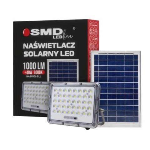 UN NAŚWIETLACZ LED SOLARNY 40W 6000K 1000LM + PANEL