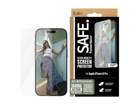 PanzerGlass Ochraniacz ekranu SAFE by PanzerGlass iPhone 16 Pro| Ultra-Wide Fit