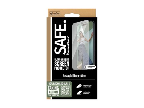 PanzerGlass Ochraniacz ekranu SAFE by PanzerGlass iPhone 16 Pro| Ultra-Wide Fit