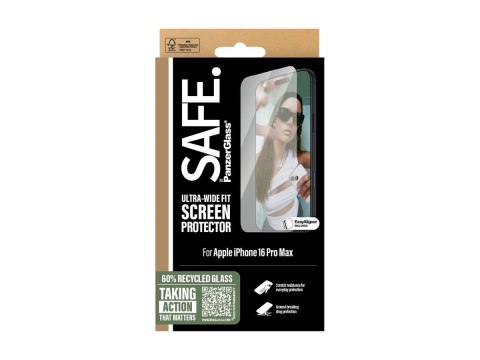PanzerGlass SAFE by PanzerGlass Screen Protector iPhone 16 Pro Max | Ultra-Wide Fit