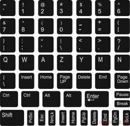 Naklejki na klawiaturę