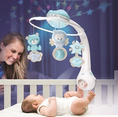 Muzyczna karuzelka infantino 3w1 niebieska