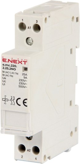 ENEXT STYCZNIK MODUŁOWY E.MC.220.2.25.2NO 2P 25A 2NO