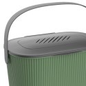 Ekologiczny kompostownik, mały kosz na blat, 10L, zielony z szarą pokrywą