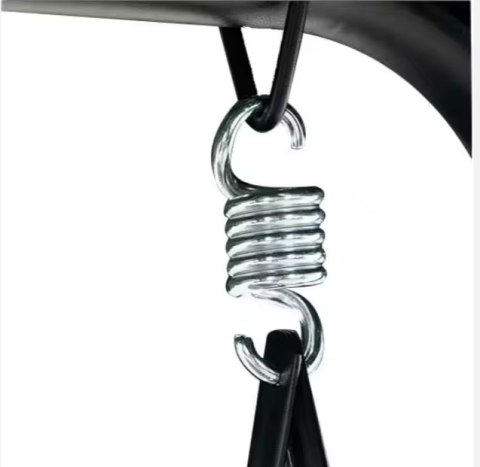 Huśtawka Trzyosobowa Ogrodowa Bujana Materac Szara