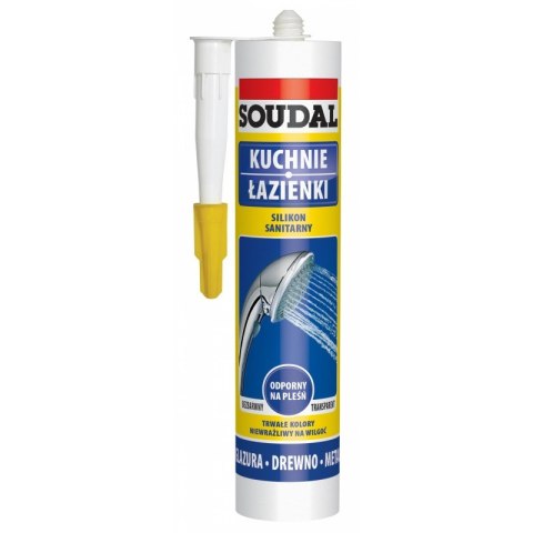 SOUDAL SILIKON SANITARNY SZARY 280ML