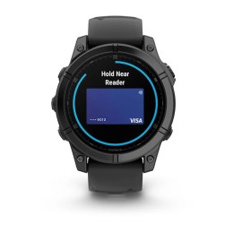 Zegarek sportowy Garmin Fenix E Stainless Steel AMOLED 47mm Czarny
