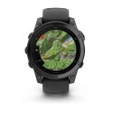 Zegarek sportowy Garmin Fenix E Stainless Steel AMOLED 47mm Czarny