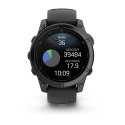 Zegarek sportowy Garmin Fenix E Stainless Steel AMOLED 47mm Czarny