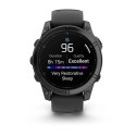Zegarek sportowy Garmin Fenix E Stainless Steel AMOLED 47mm Czarny