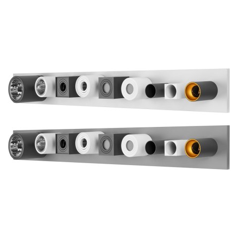 Ekspozytor Adviti oprawy natynkowe, szary, 133x16 cm