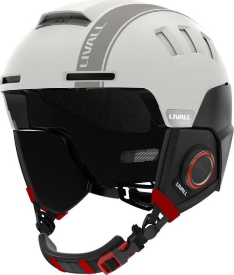 Kask narciarski Bluetooth 57-62cm Intercom/SOS biały