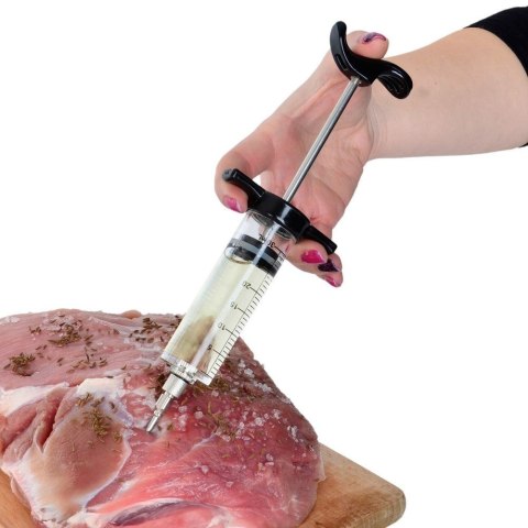 Strzykawka do Marynowania Mięsa z Igłą Stalową 30 ml Peklowanie ORION