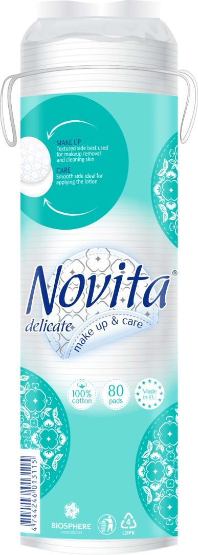 NOVITA Delikatne płatki kosmetyczne 80 sztuk