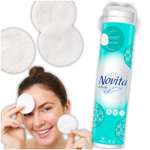 NOVITA Delikatne płatki kosmetyczne 120 sztuk