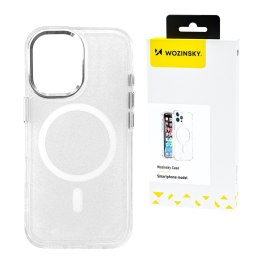 Etui ochronne na Samsung Galaxy S25 Ultra z Mag Safe - przezroczyste z brokatem