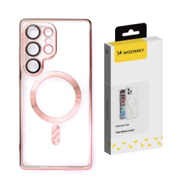 Etui plecki na Samsung Galaxy S25 Ultra Electroplated Case z Magsafe - różowe